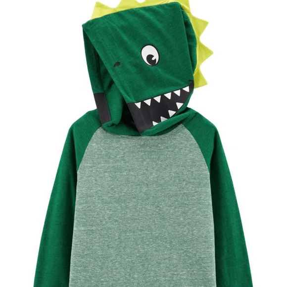 Carter's Baby Boy Lot of 2 Dinosaur Long Sleeve Shirts in Size 9 M - Picture 1 of 9